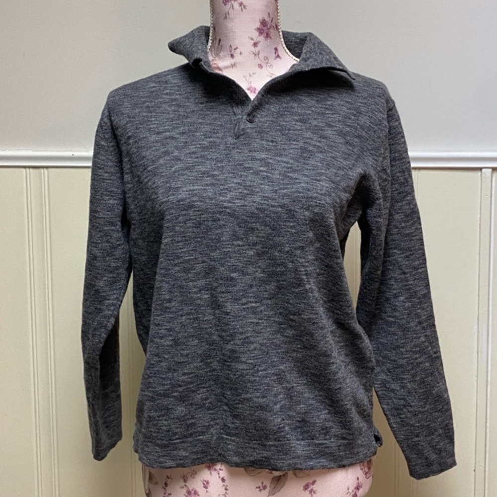 Murano by RAFFI Wool Sweater Heather Gray